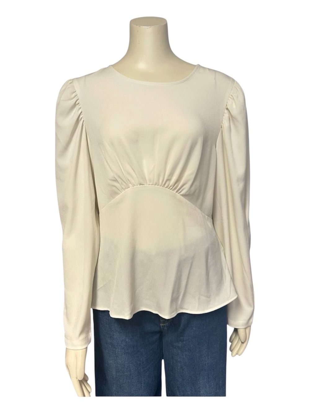 Express cream puff long sleeve top Womens Medium New